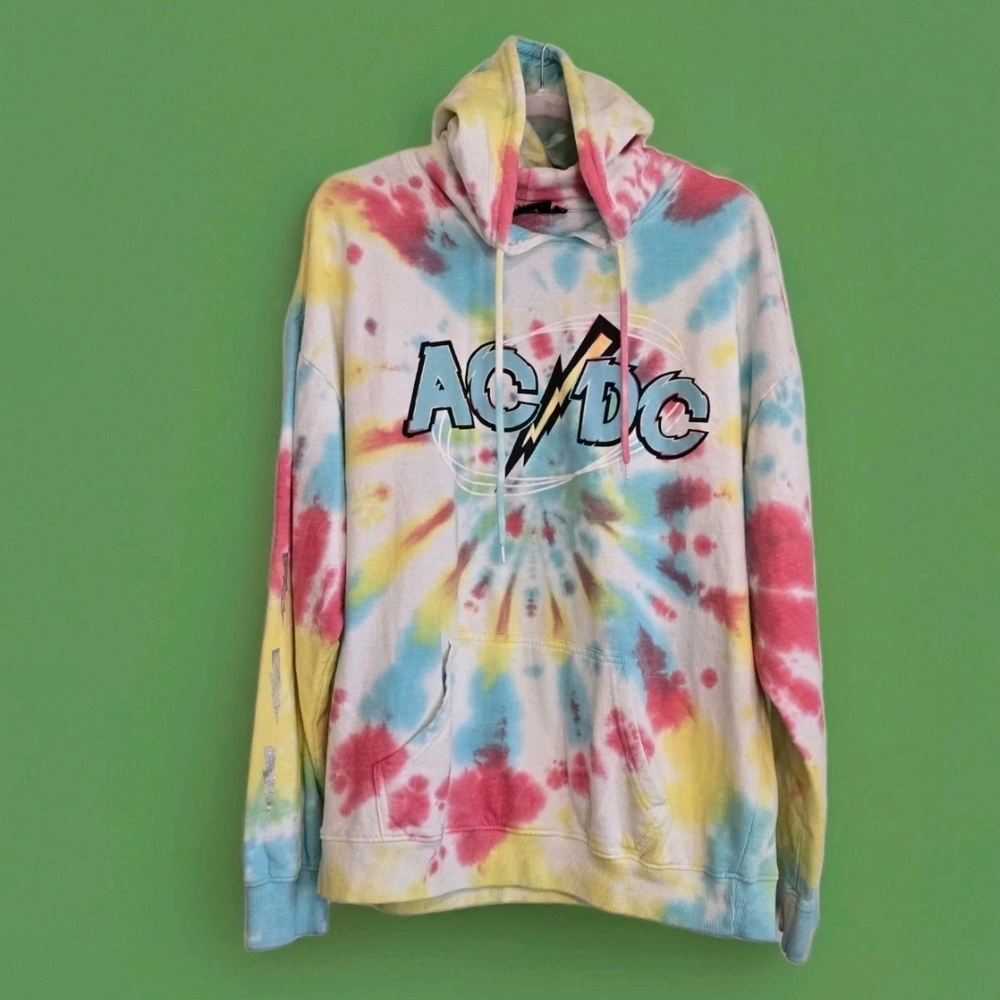 AC/DC Tie-Dye Hoodie - Multicolor